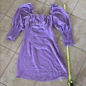 H&M Purple Puff Sleeve Dress